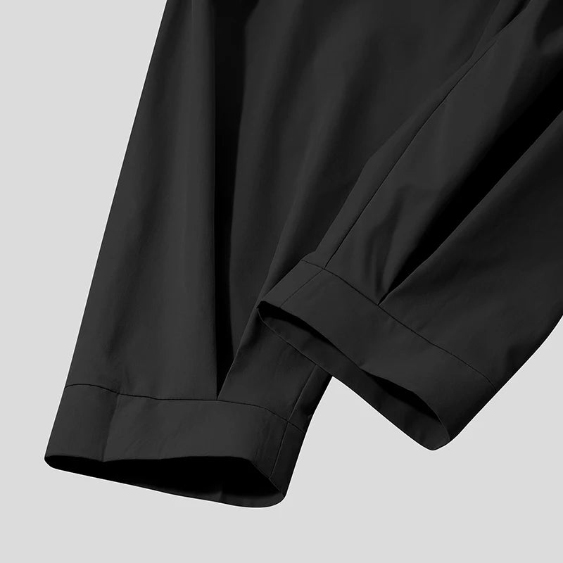 Spring Men Belt Baggy Pants Casual Streetwear Premium Quality Solid Color Oversized Joggers Fashion Harem Pants 2026 New S-3XL