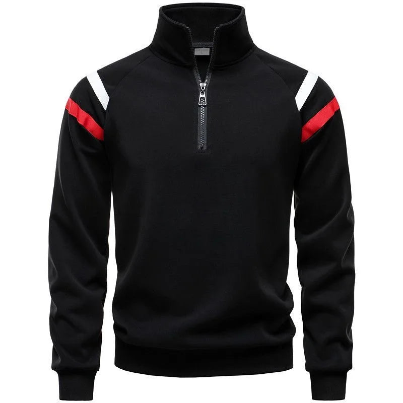 Spring and Autumn New Fashion Trend American Retro Sports Pullover Men's Casual Relaxed Breathable Large Size High-Grade Coat