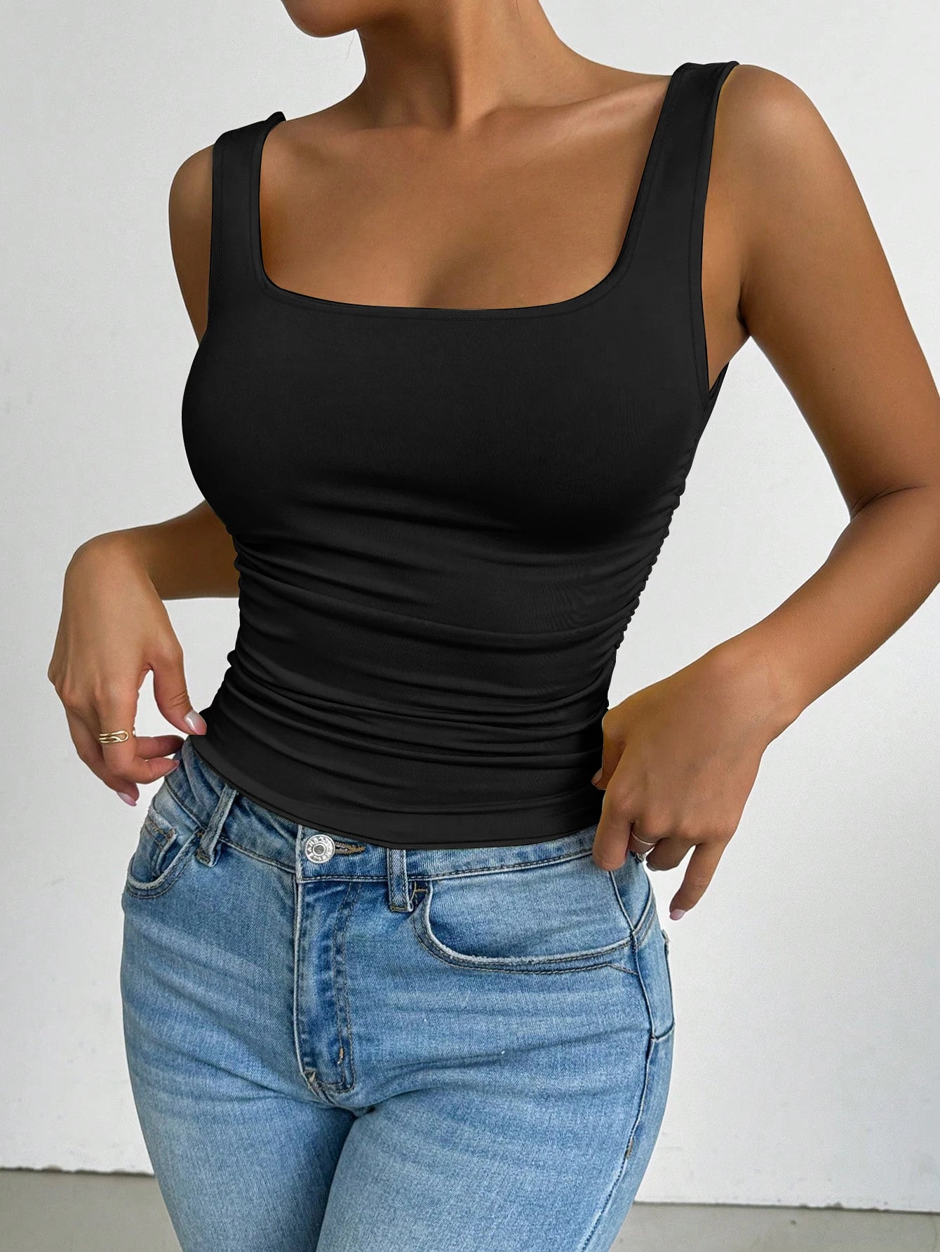 New Fashion Women's Slim Fit Versatile Solid Color Vest