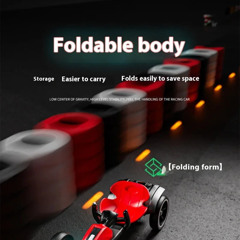 With Led Light And Music Kids Electric Kart, Four-wheel Can Ride On Remote-controlled Toy Car for Ages 1-3 To 6