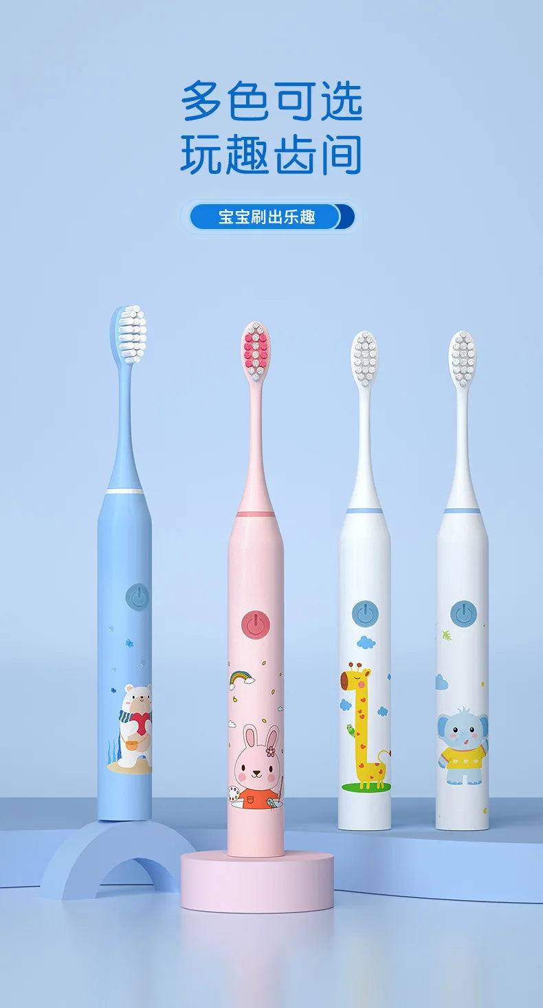 Xiaomi Mijia New Child Sonic Electric Toothbrush Electric Cartoon Toothbrush for Kids Replace Kids Electric Toothbrush