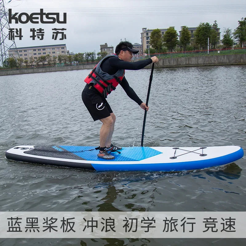 320 Red and Black Paddle Board, Standing Surf Board, Rowing Board, White Water , Outdoor Soft