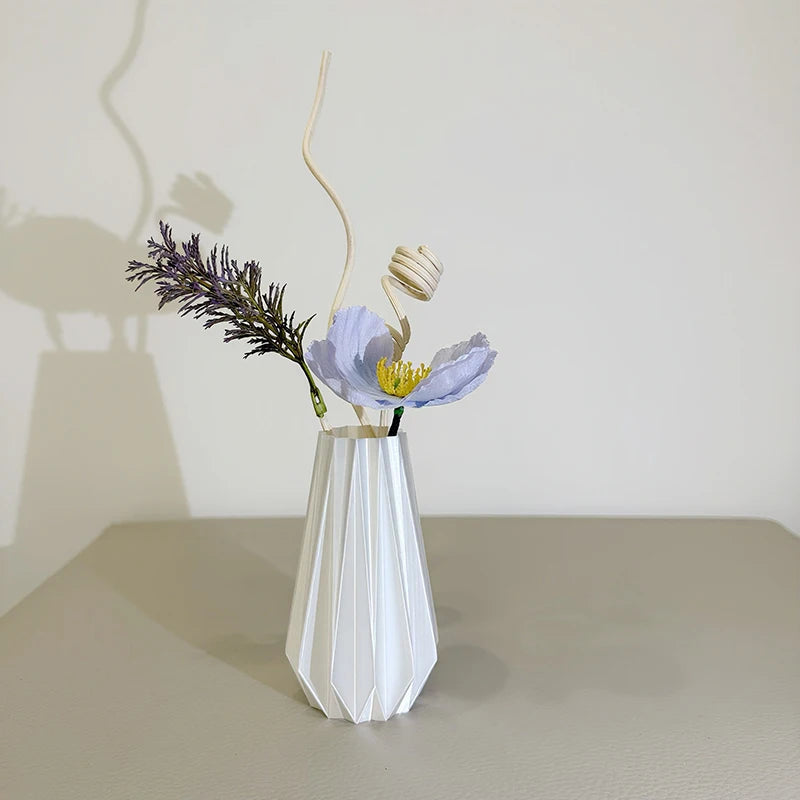 New Modern Style 3D Printed Flower Vase Swirl Pattern Aesthetic Floral Display for Living Room Desktop Decor