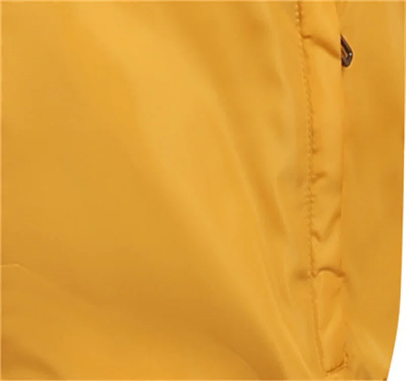 Men's casual sports spring and fall zipper baseball side seam pocket casual jackets without hooded daily