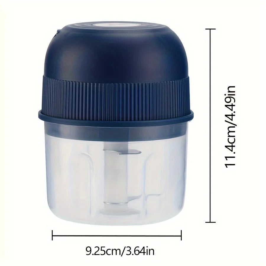 250ml Electric Mini Garlic Chopper USB Meat Grinder Garlic Crusher Sturdy Ginger and Vegetable Crusher with Safety Switch,
