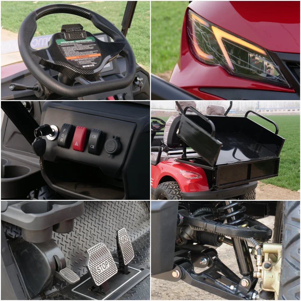 Street Legal Car 4 Wheel Club Club Car 4KW/5KW/7KW Motor Buggy Electric Golf Cart