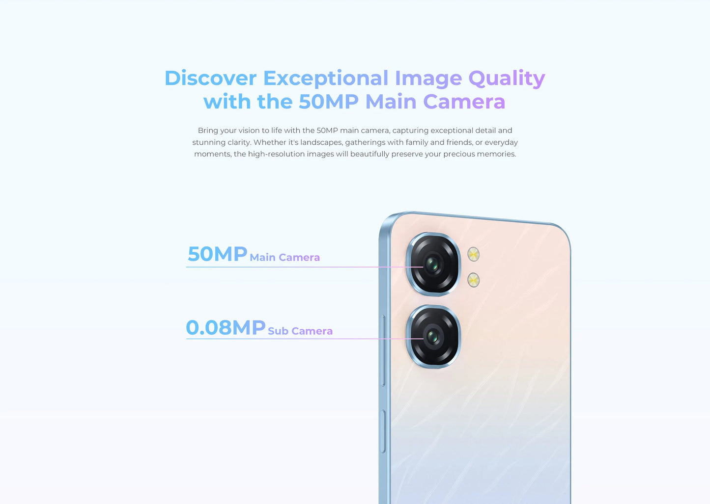 Oukitel C58 PRO smartphone 5150mAh Battery 24(6+18)GB+256GB 50MP Main Camera 6.7" HD+ Display