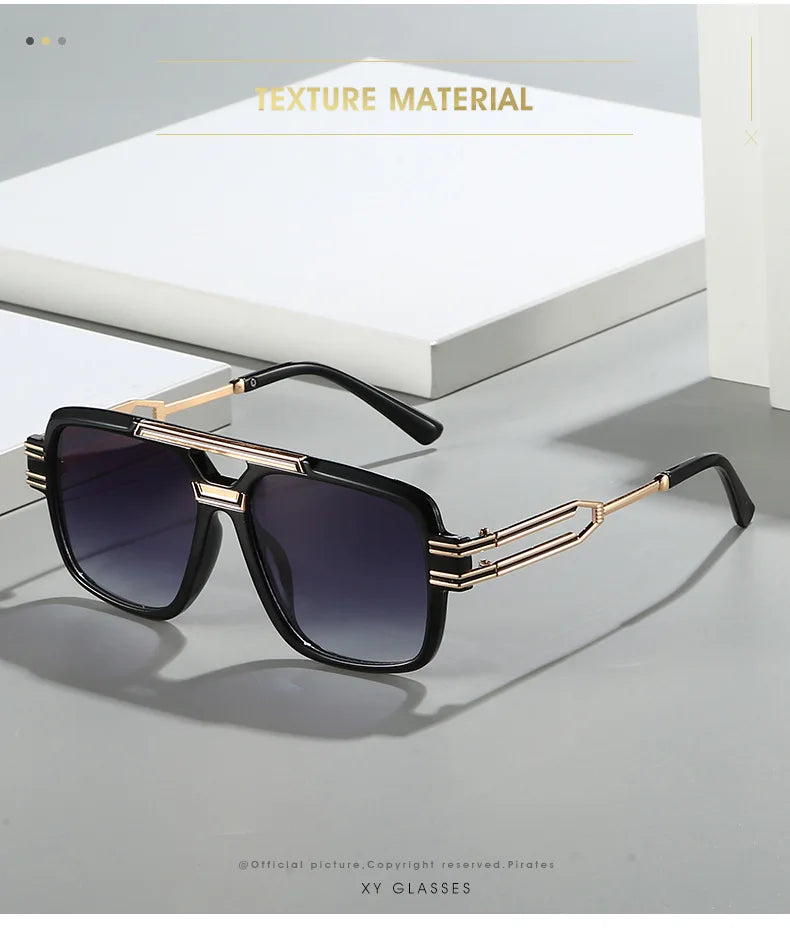 Square Sunglasses for Men Women Luxury Vintage Fashion Transparent Lens Sun Glasses Gafas De Sol Hombre Lunette Soleil Femme