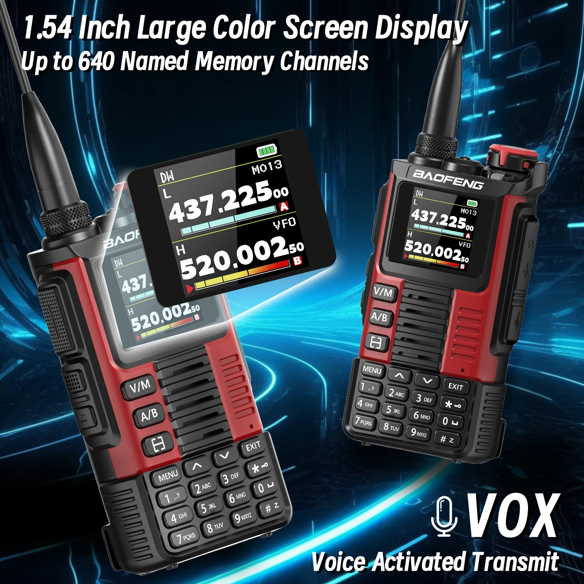 Baofeng UV-K67 PRO Walkie Talkie Long Range Multi Band Wireless Copy Frequency DTMF 640CH NOAA Type-C Ham Two Way Radio UV-5R