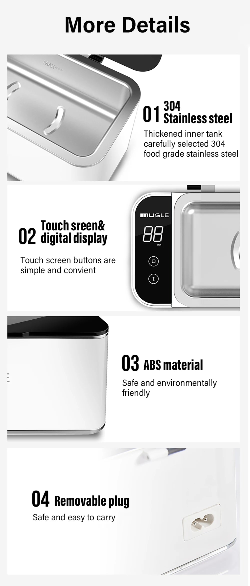 Ultrasonic Cleaner 35W Ultrasound Glasses Cleaning Machine 46KHZ High Frequency Portable Ultrasonic Washing Bath for Jewelry