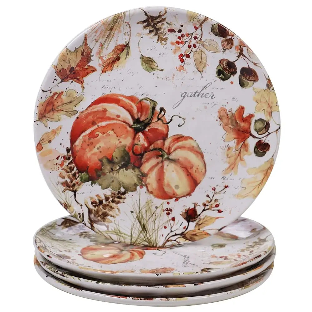 Harvest Splash Set/4 Dinner Plate 11"",Multicolored, Large