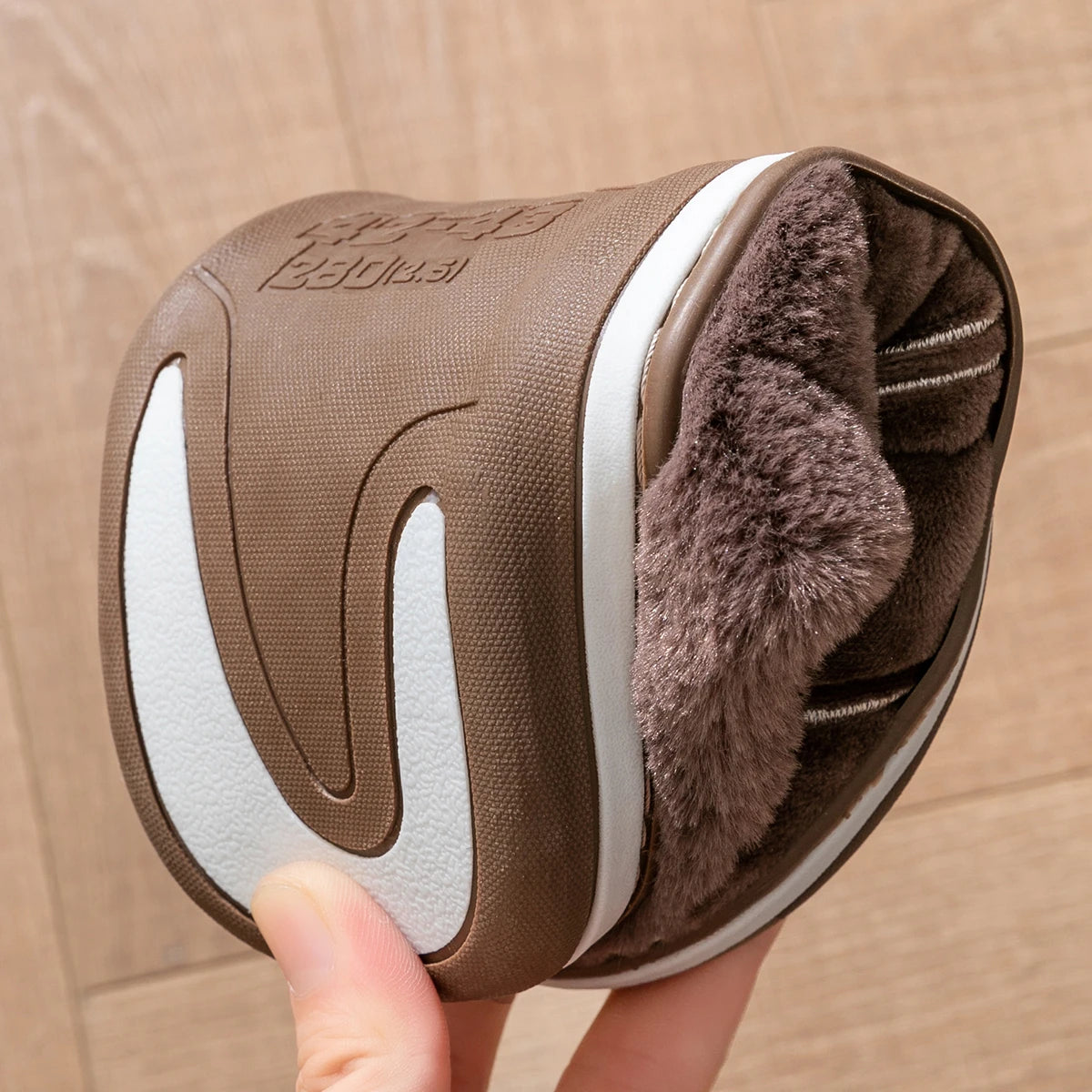 Large size 50-51 Plaid House Slippers for Man Memory Foam Winter Plush Indoor Male Shoes Warm Home Slippers 2024 Non Slip Black