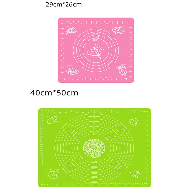 FAIS DU Reusable Non-Stick Silicone Baking Mat for Pastry Rolling with Measurements, Liner Heat Resistant Table Placemat Pad