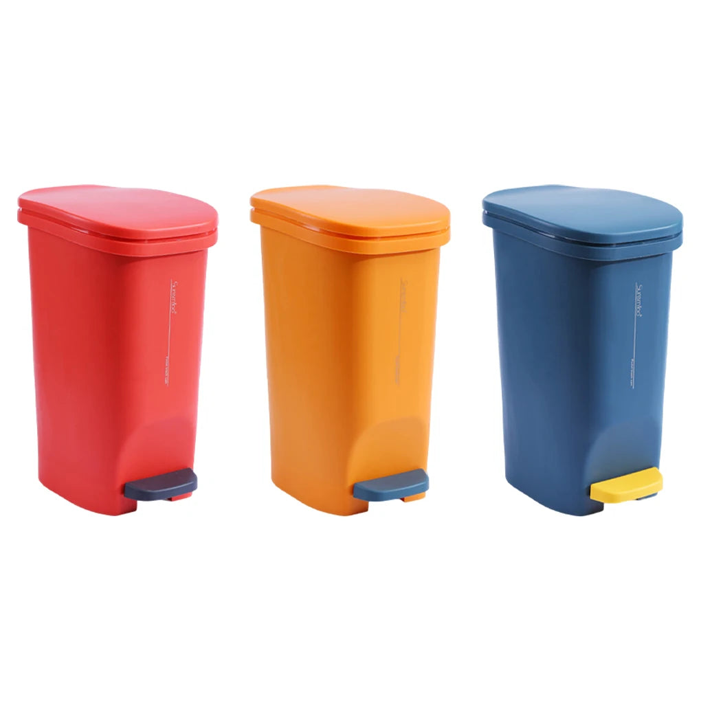 Trash Can Foot Pedal Garbage with Cover Storage Buckets for Household Kitchen Living Room  Classification Cleaning Bin Dustbin