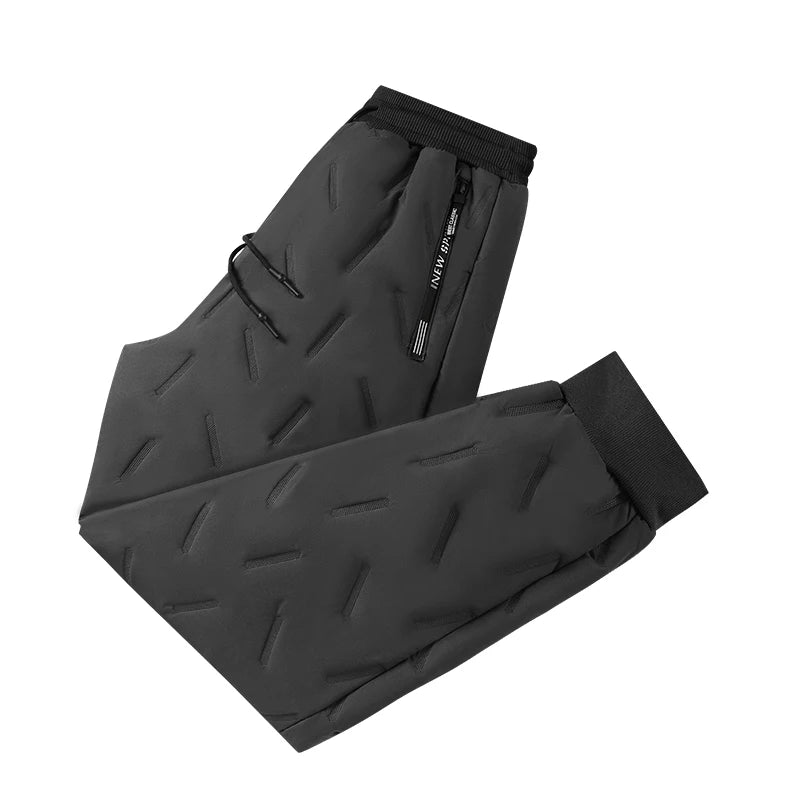 Men Winter Casual Pants 2024 New Thick Lambswool Windbreak Warm Pant Men Fashion Joggers Fleece-Lined Trousers Men Plus Size 8XL