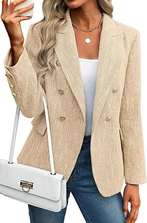2026 Women's New Fashion Trend Temperament Basic Slim Slim Versatile Suit Solid Color Simple Office Commuter Suit Women's Suit