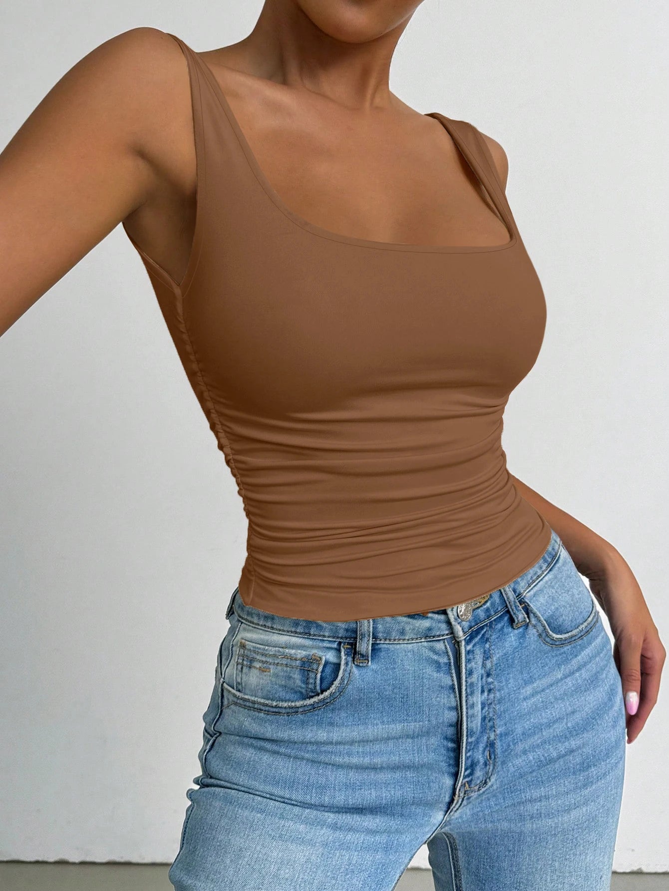 New Fashion Women's Slim Fit Versatile Solid Color Vest