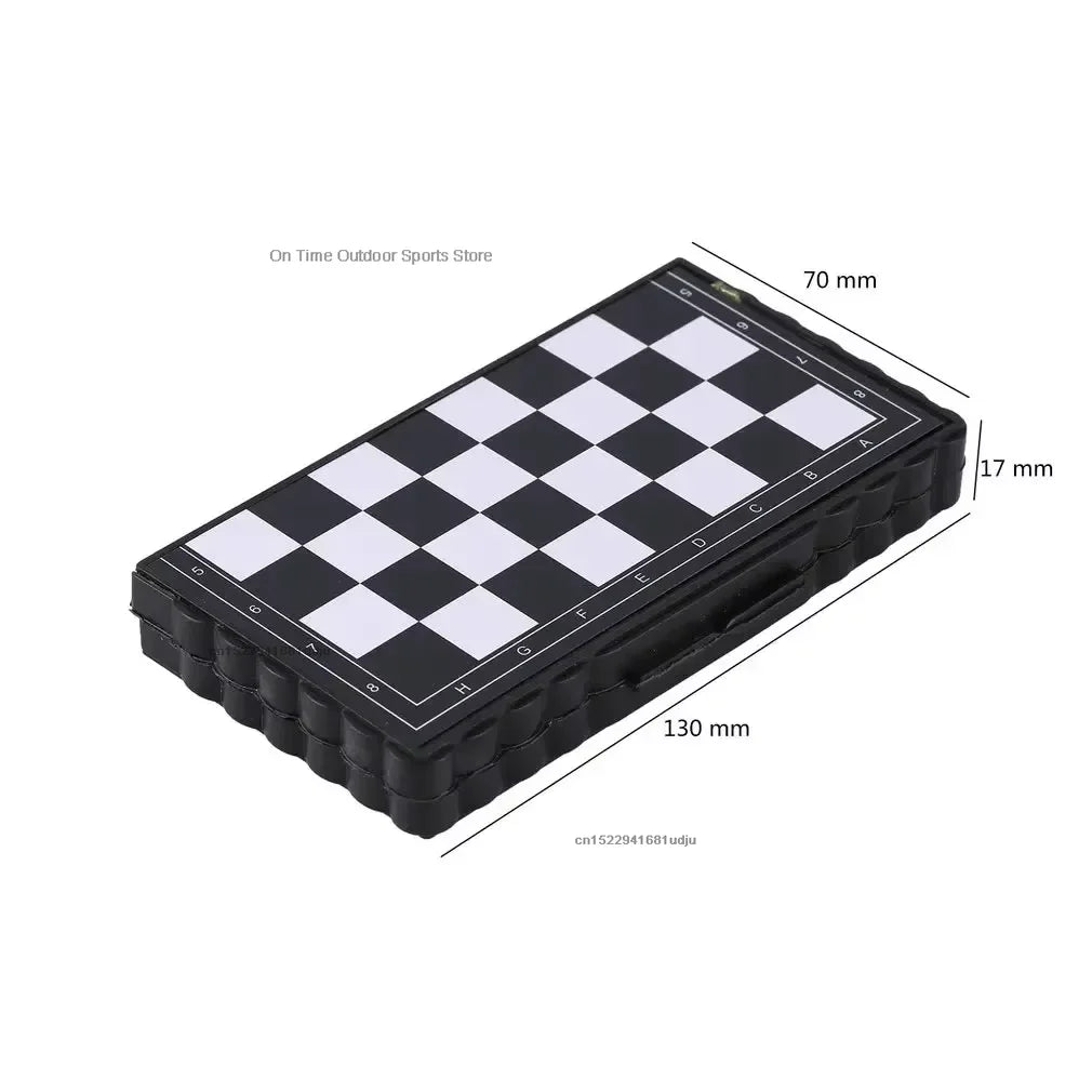 1set Mini Magnetic Chess Set Folding Magnetic Plastic Chessboard Board Game Portable Outdoor Travel Camping Entertainment