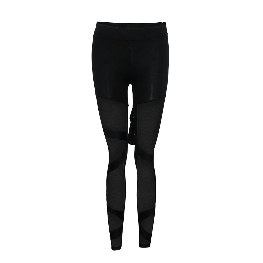 Women Fashion Fitness Slim Push Up Leggings High Elasticity Spliced Grenadine Leggings Gym Active Pants Elastic Trousers Jegging