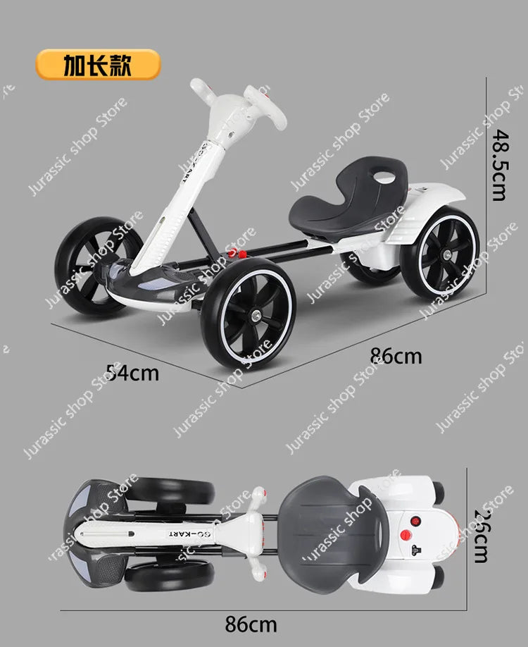 Children's Electric Kart Free Installation Can Sit Electric Car Children Charging Remote Control Folding Stroller