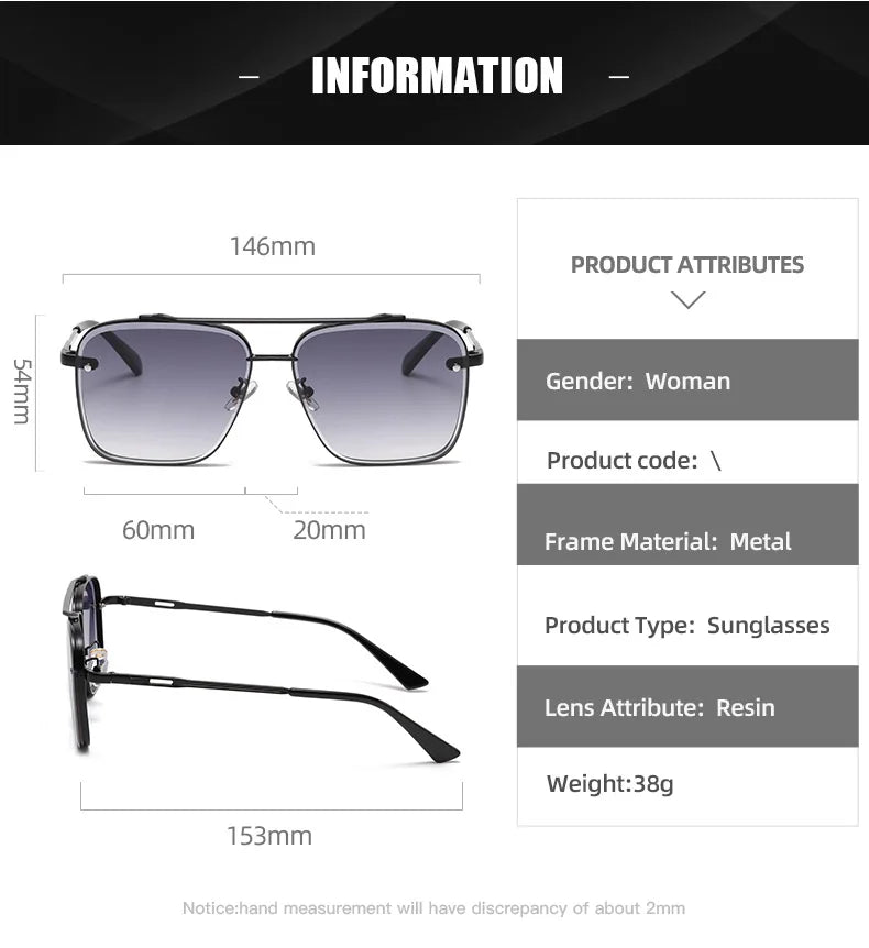 Square Sunglasses Men Metail Frame Glasses Resin Lens Male Sun Glasses Driving Travel Outdoor Eyewears Oculos De Sol UV400