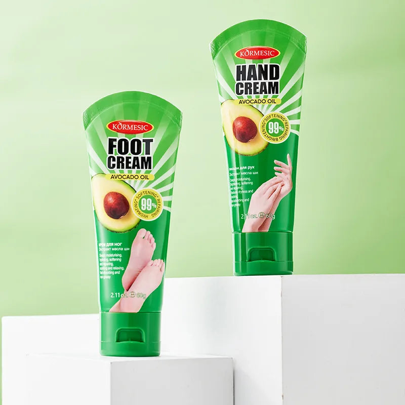 KORMESIC Avocado Hand Foot Cream Moisturizing Nourishing Anti-Wrinkle Hydrating Hands and Feet Skin Care