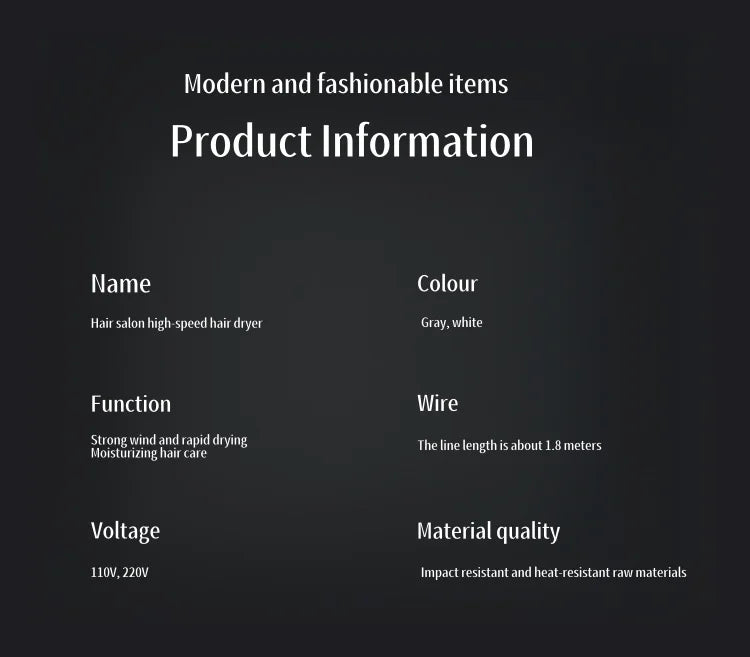 New 2400W High-Speed Hair Dryer With Blue Light Negative Ion Quick Drying And Silent Hair Care, Dedicated For Home Hair Salons