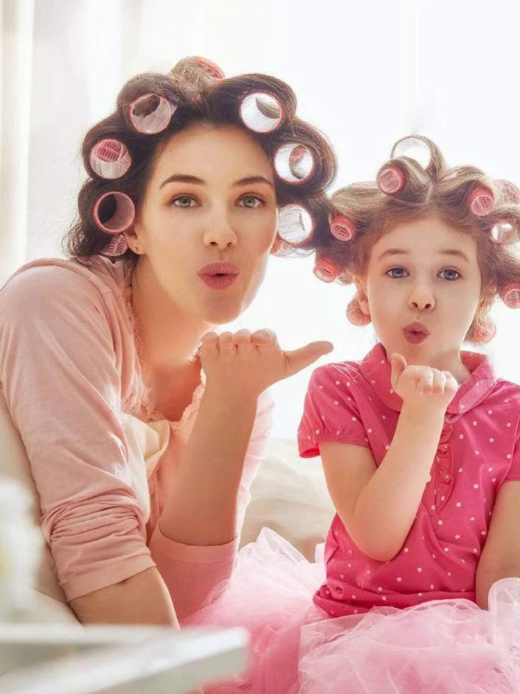 Hair Rollers Self Grip Hook Hair Curlers Heatless Hair Roller Salon Hair Dressing Curlers Jumbo Size Sticky Hair Styling Tools