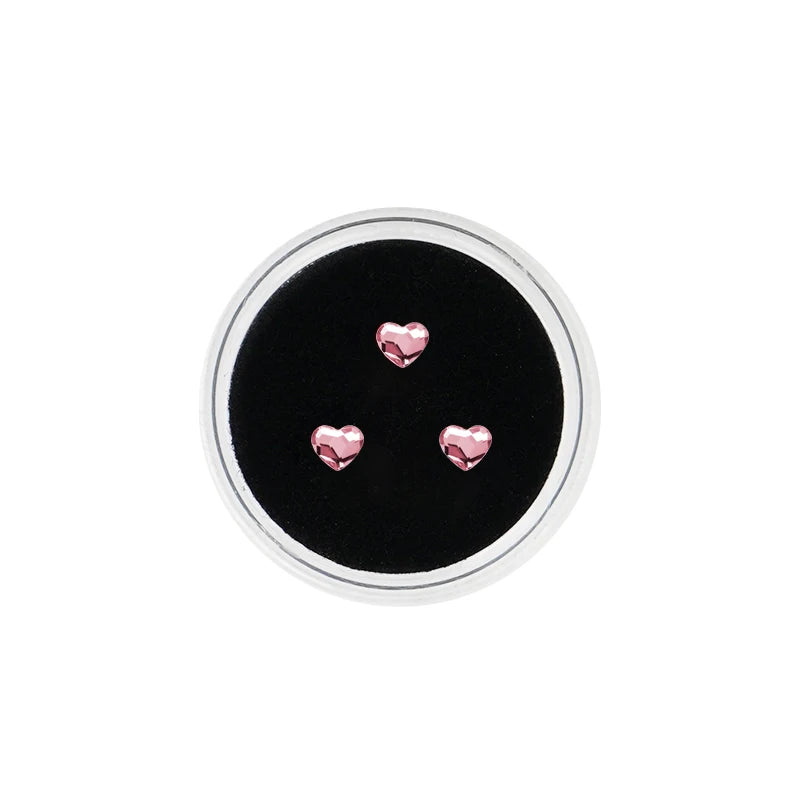 3pcs/Box Dental Tooth Gems Teeth Crystal Ornament Metal Tooth Gems Various Shape Beauty Oral Decorations