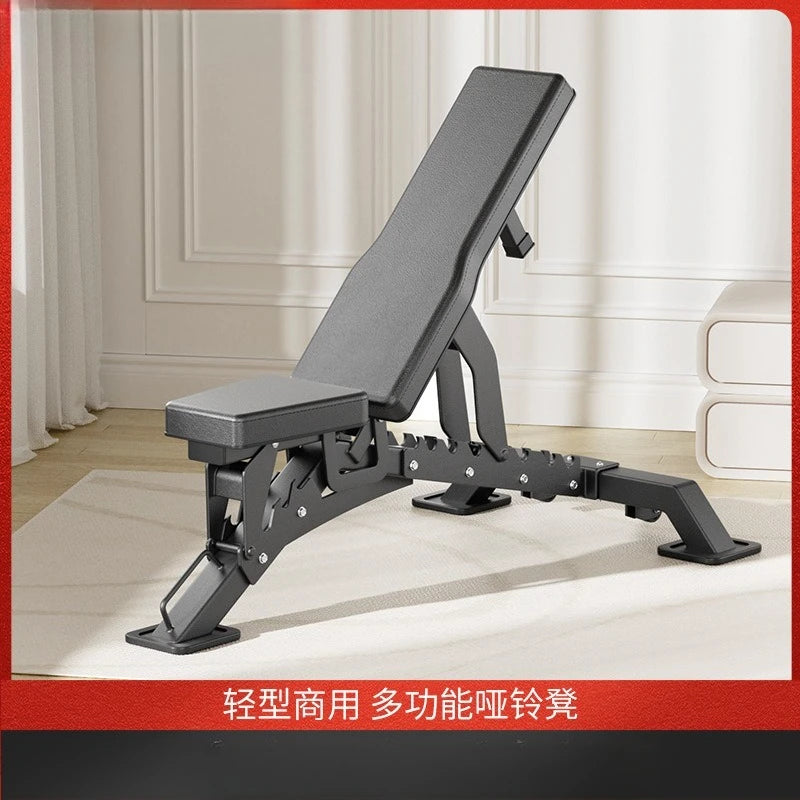 Adjustable Heavy Weight Workout Fitness Bench Home Flat Foldable Incline Decline Bench Press Metal Material