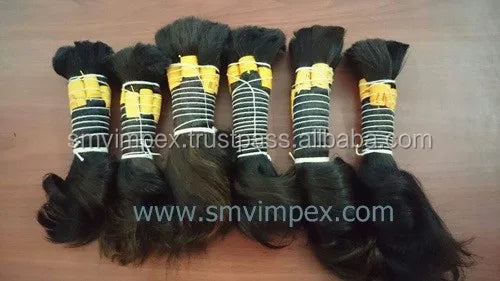 100% Virgin Indian Bulk Human Hair Pure Remy with Loose Deep and Natural Wave Styles Natural Color