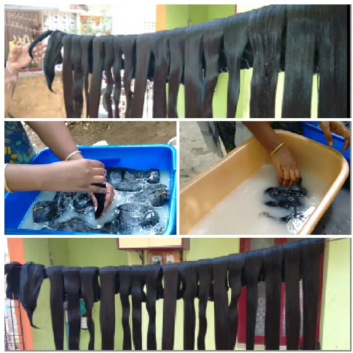 100% Virgin Indian Bulk Human Hair Pure Remy with Loose Deep and Natural Wave Styles Natural Color