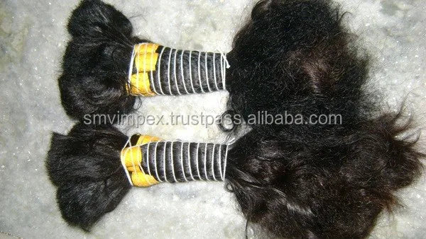100% Virgin Indian Bulk Human Hair Pure Remy with Loose Deep and Natural Wave Styles Natural Color