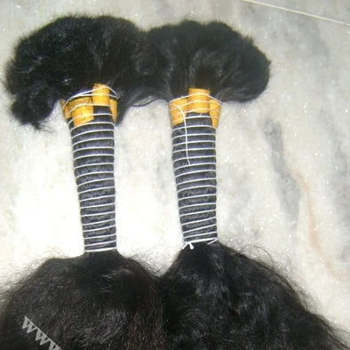 100% Virgin Indian Bulk Human Hair Pure Remy with Loose Deep and Natural Wave Styles Natural Color