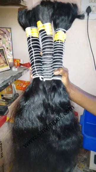 100% Virgin Indian Bulk Human Hair Pure Remy with Loose Deep and Natural Wave Styles Natural Color