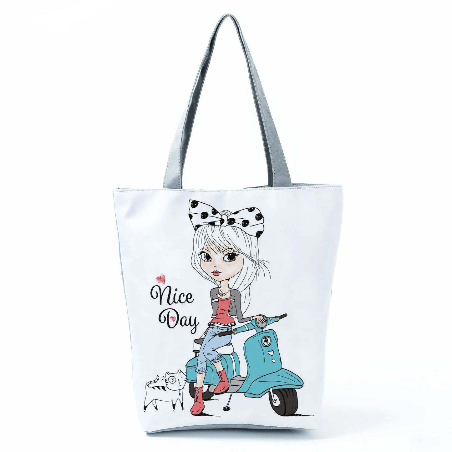 Golden Afro Woman Printed Handbags Pretty Fashion Shoulder Bag Eco Portable Shopping Bag High Capacity Beach Bag Practical Tote