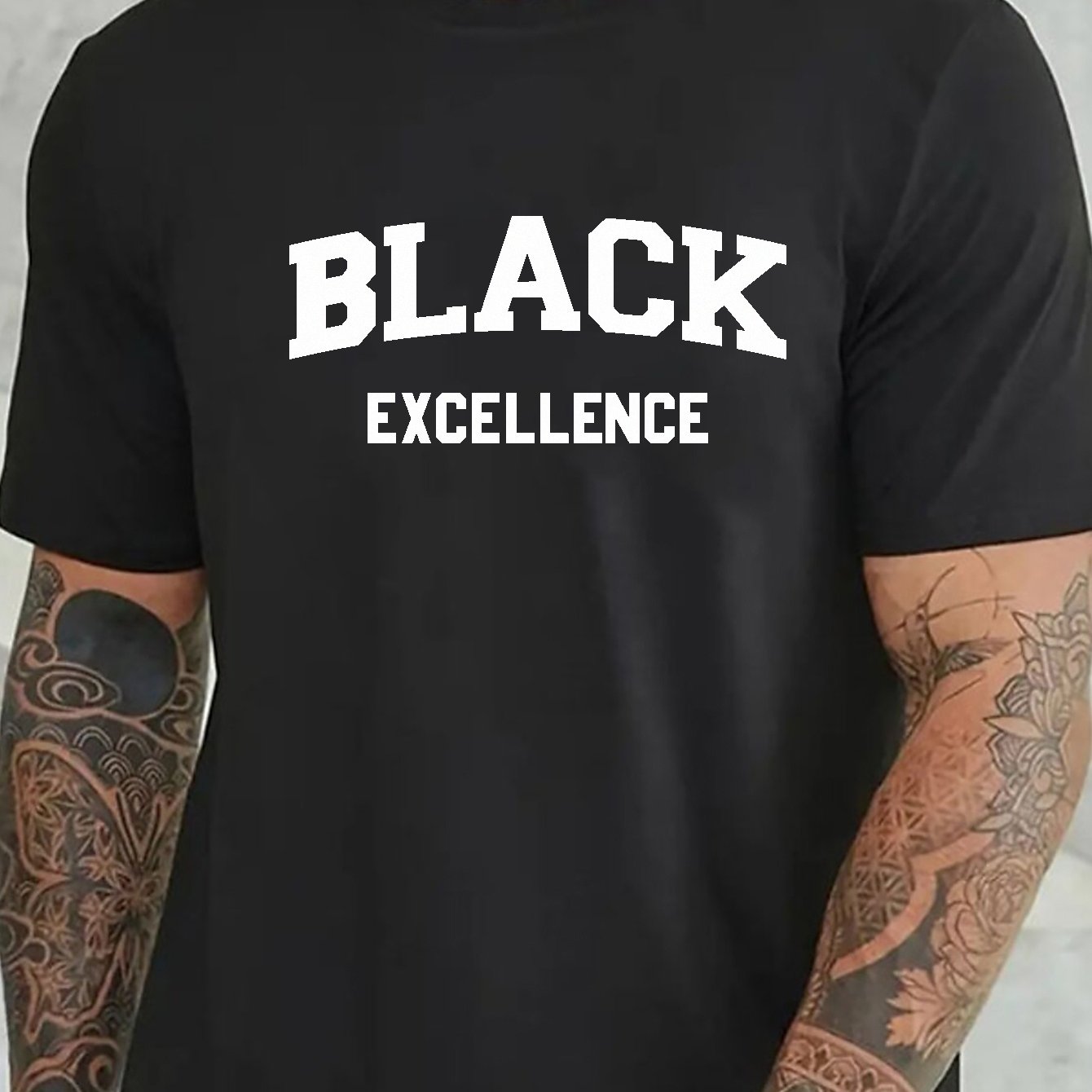 Plus Size Graphic Print T-Shirt for Men - Stylish Crew Neck, Medium Stretch Polyester, Geometric Pattern, Regular Fit, Trendy Chic Clothing for Big & Tall Guys, Best Sellers Gift for Summer