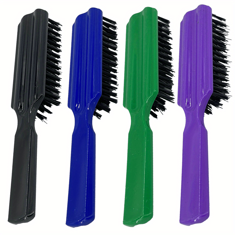 Hair Styling Beard Brush Carving Cleaning Brush for Men Plastic Handle Comb Hair Styling Tools Accessories Nylon Hair Brush
