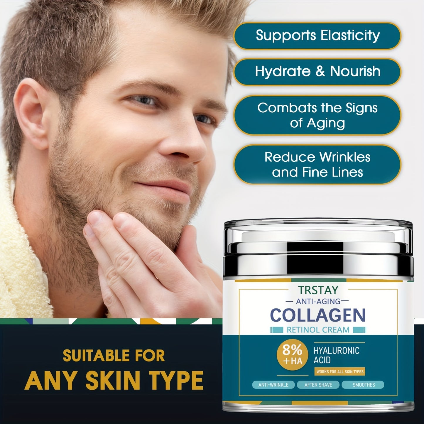 50G/ Vitamin C facial essence cream anti allergy essence moisturizing, nourishing, soothing, reddening, anti-inflammatory essential oil facial skin care products, reduce wrinkles, improve damaged skin, improve facial redness