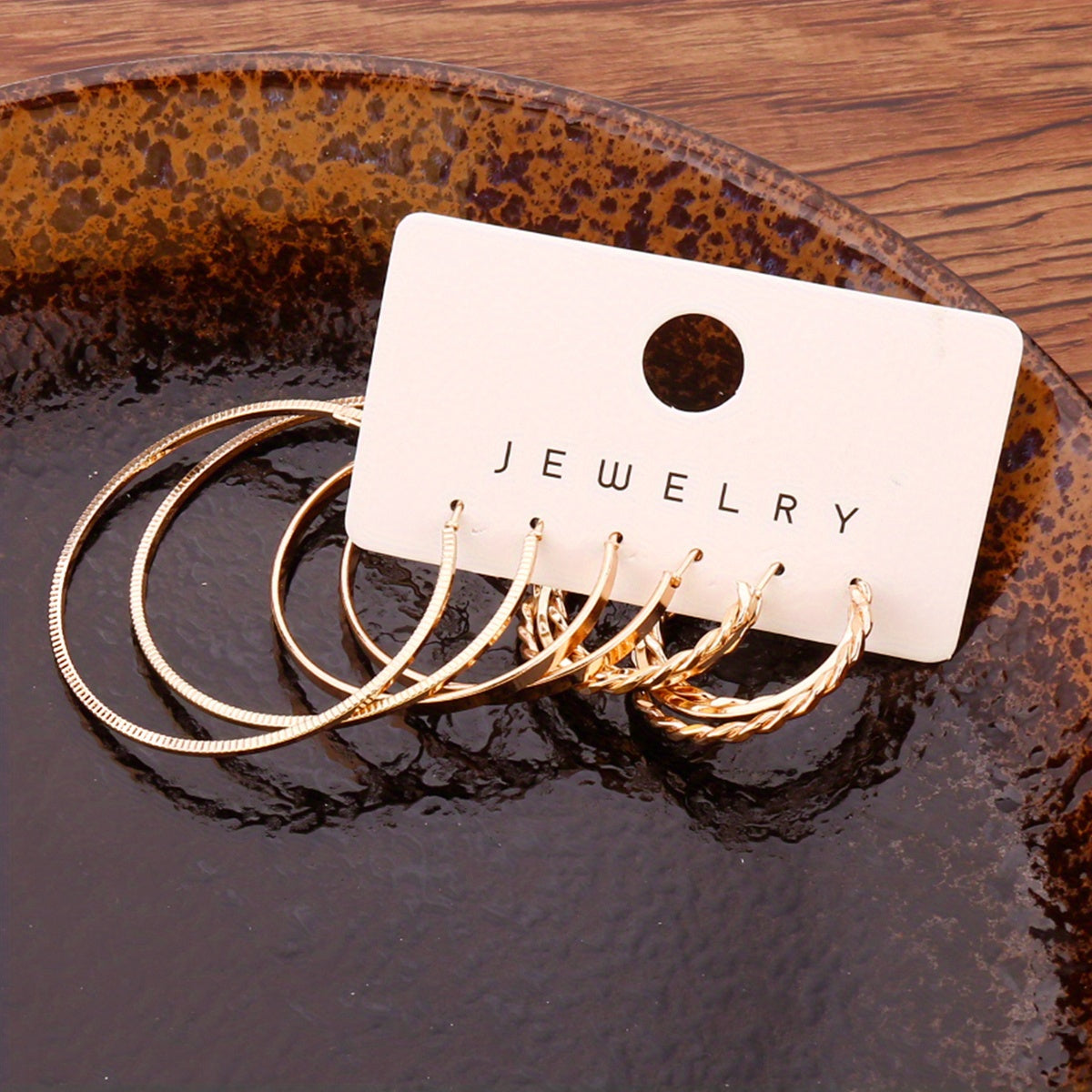 [Boho Vintage Earrings] 14K Golden Plated Earring Set, Boho Vintage Style Zinc Alloy, Non-Feathered Jewelry for Women