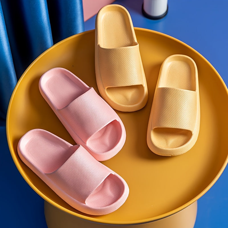 CloudSoft Women's Slides - Chic Comfort, Non-Slip Grip, Wear-Resistant, Perfect for Home & Bath