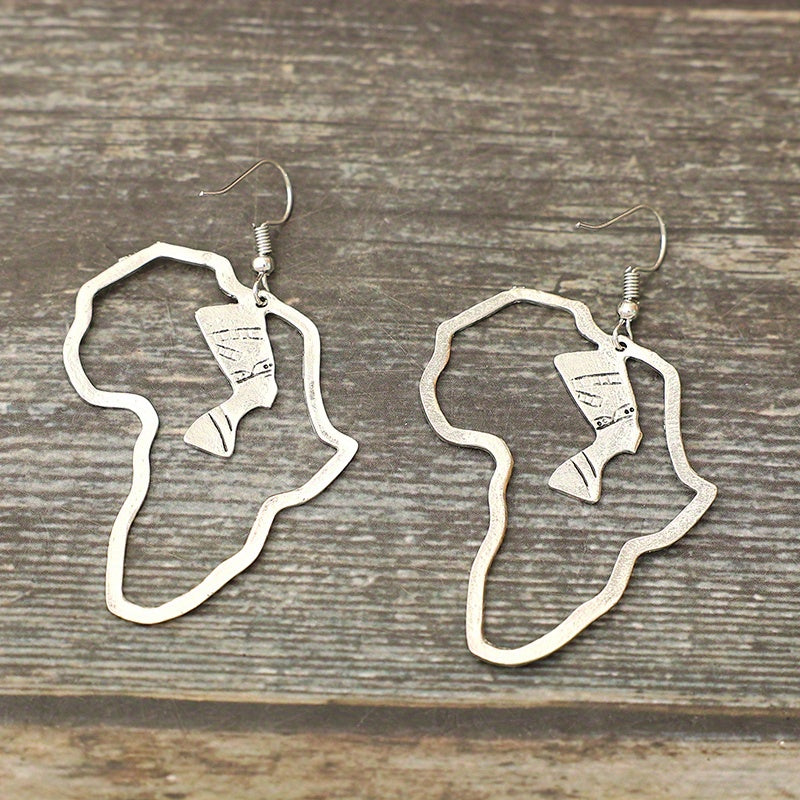 Golden and Silvery Fashion Dangle Earrings - Stylish, Modern, Elegant