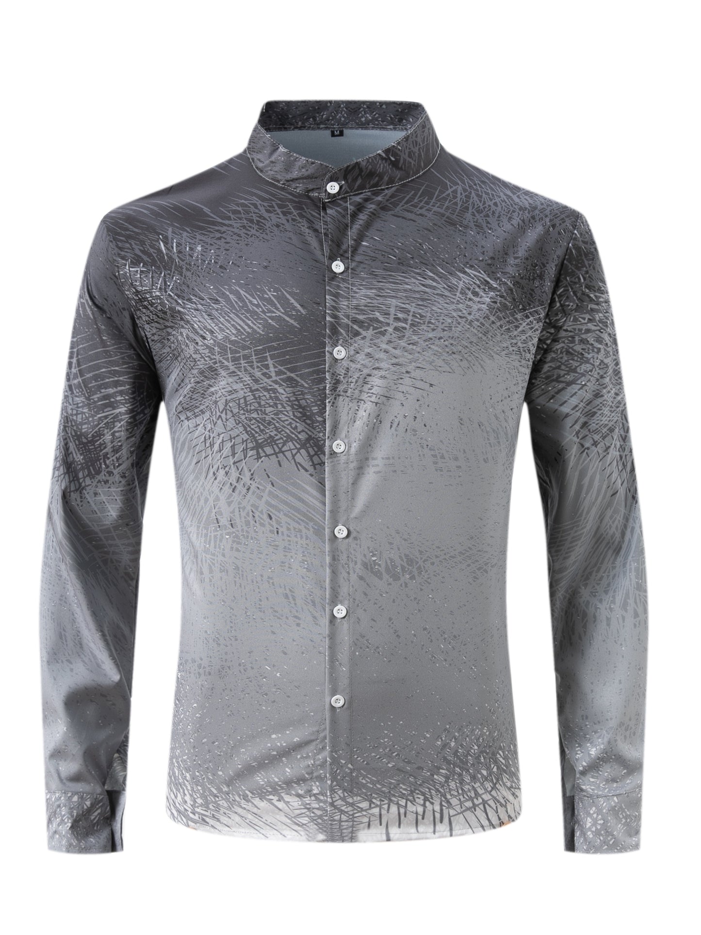 Mens Stylish Turn-Down Collar Long Sleeve Shirt - Fashionable Closure Design for Daily, Vacation, and Streetwear Outfits