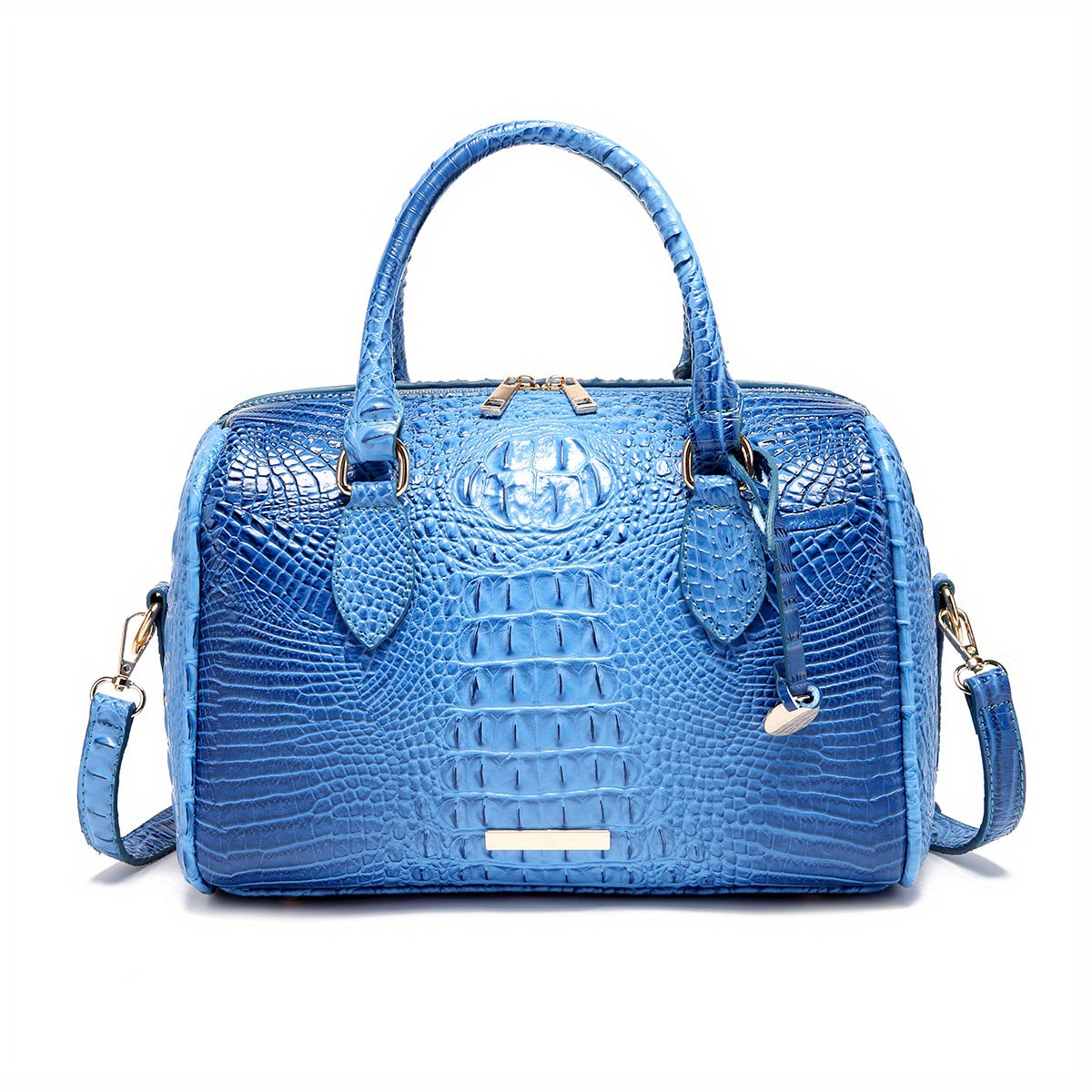 Crocodile Pattern Luxury Crossbody Bag, Top Handle Bag Purse, Classic Fashion Versatile Shoulder Bag