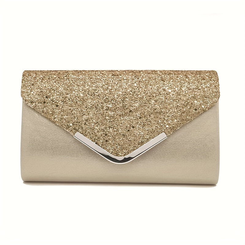 Women's Fashion Versatile Sequin Evening Bag Clutch Shoulder Chain Evening Dress Bag