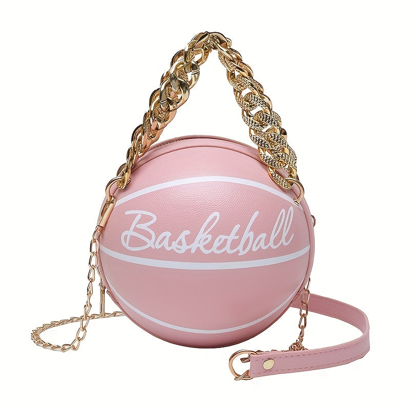 Cute Ball Shaped Novelty Bag, Round Cartoon Crossbody Bag, Women's Fashion Handbag & Shoulder Purse