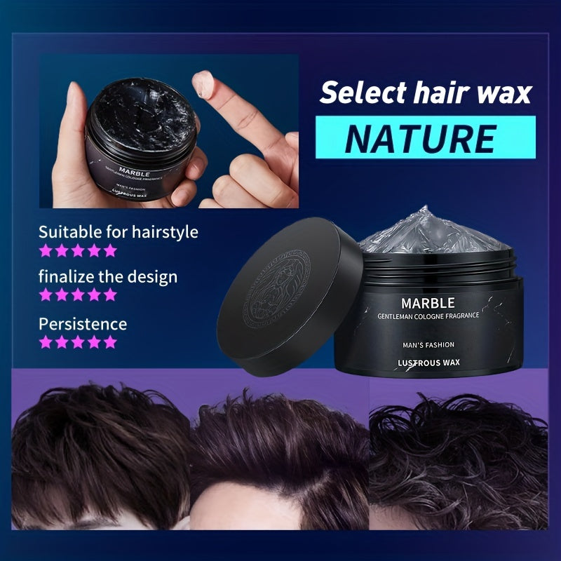 3.53oz Gentleman Cologne Hair Wax - Strong Hold Hair Styling Wax Gel for Men - Fragrant and Long-Lasting