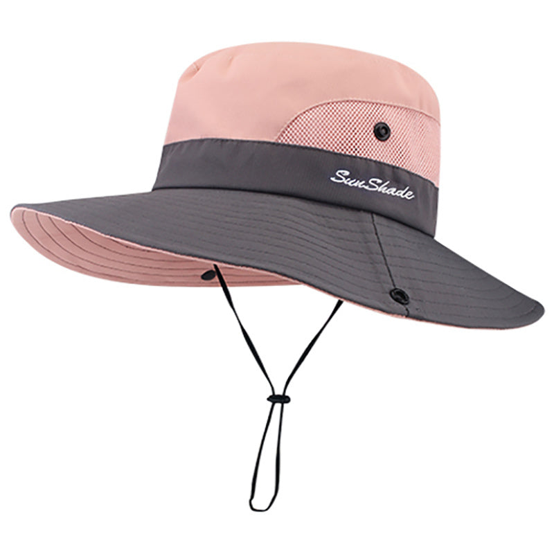 SUNYGOOG UPF Bucket Hat with Cooling Mesh & Ponytail Hole - Breathable Shield for Men & Women, Lightweight Wide Brim Outdoor for, Fishing, - Adjustable (Hand Wash/Dry Clean)