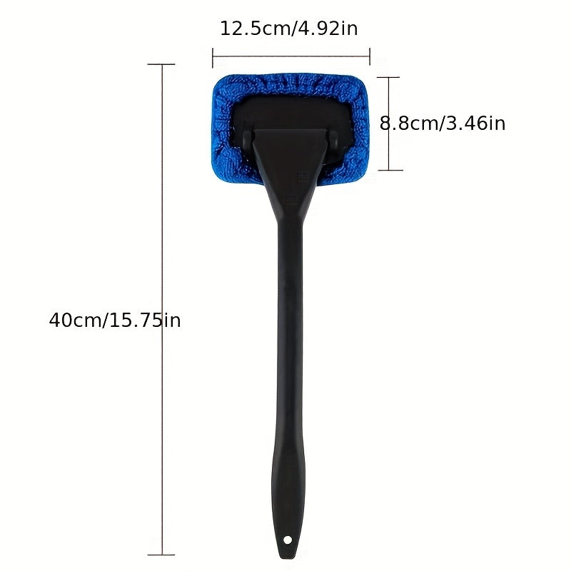 Windshield Cleaning Brush Kit • Long Handle Interior Car Glass Wiper • Plastic Material