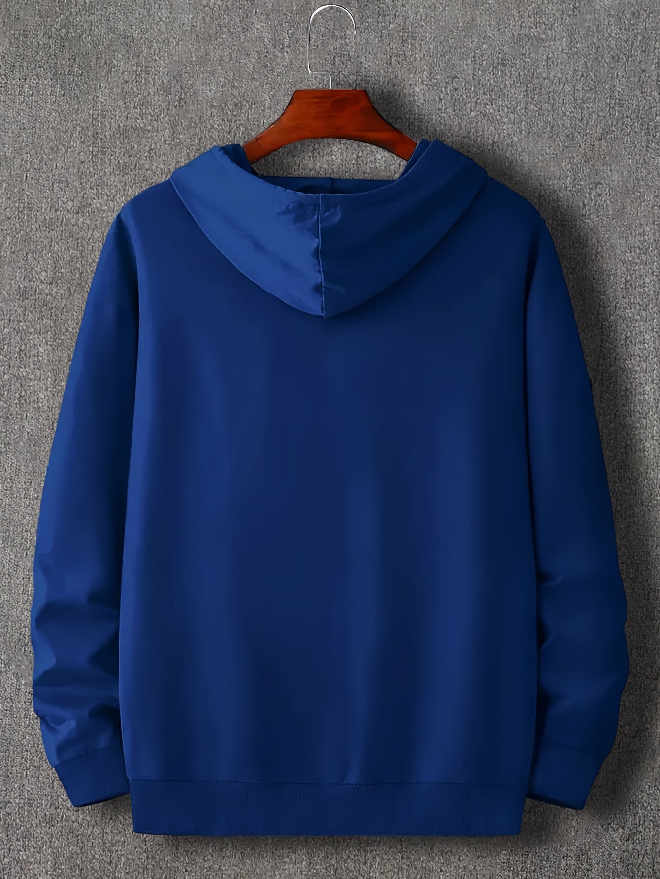 Effortless Style & Comfort: Durable Men's Geometric Hoodie with Kangaroo Pocket - Perfect for Spring/Fall